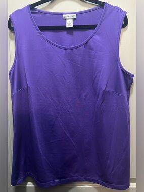 Catherines Size 0X (14/16W) Purple Tank Top EUC